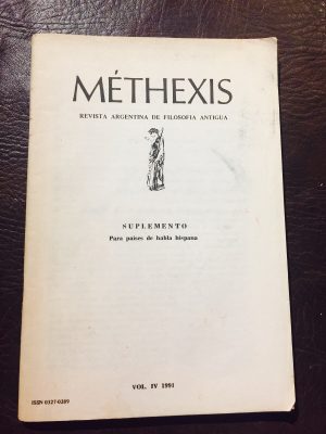 METHEXIS - Revista argentina de filosofía antigua - Vol. IV 1991