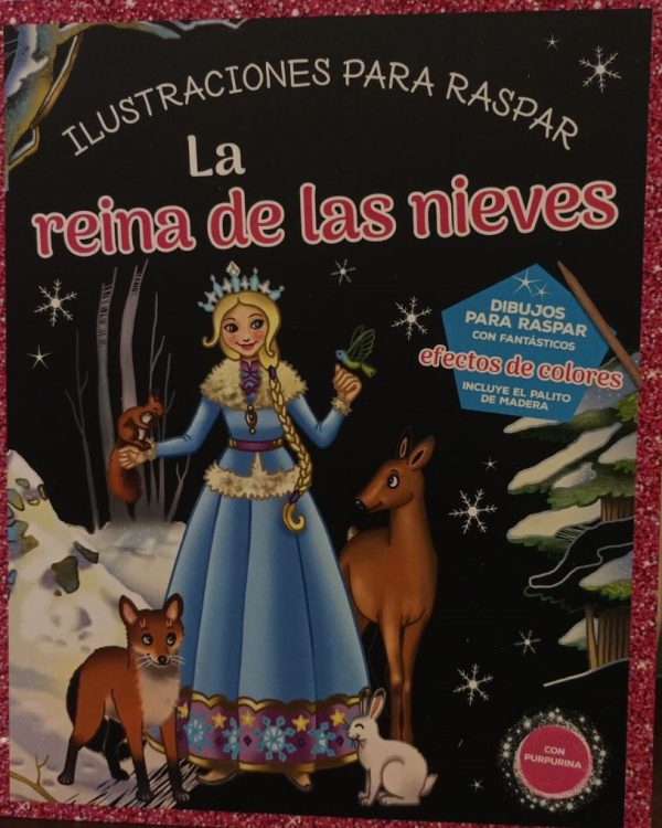 LA REINA DE LAS NIEVES. Ilustraciones para raspar