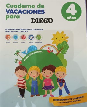 CUADERNO DE VACACIONES PARA DIEGO - 4 AÑOS