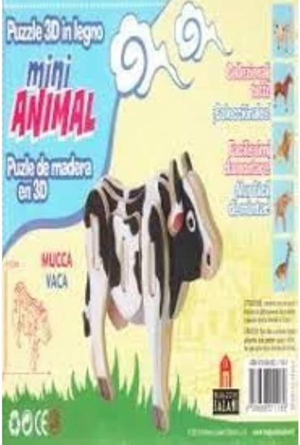 MINI ANMIAL - PUZZLE 3D EN MADERA - VACA