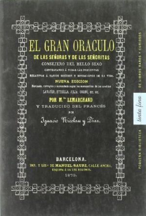 EL GRAN ORACULO DE LAS SEÑORAS Y DE LAS SEÑORITAS