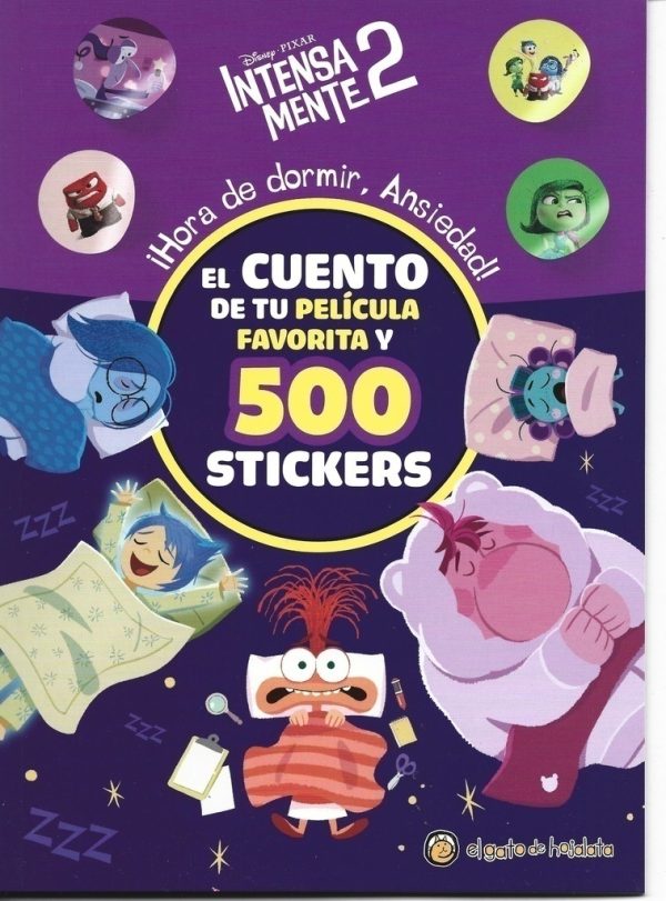 INTENSAMENTE 2 HORA DE DORMIR, ANSIEDAD - El cuento de tu pelicula favorita y 500 stickers