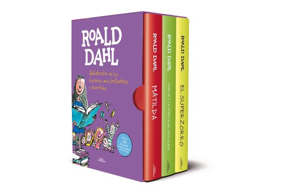 ESTUCHE DE ROALD DAHL: MATILDA; CHARLIE Y LA FABRICA DE CHOCOLATE; EL SUPERZORRO