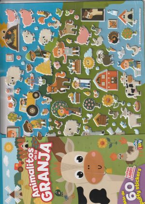 ANIMALITOS DE LA GRANJA - Incluye libro de actividades y mas de 60 puffy stickers