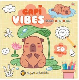 CAPI VIBES PARA COLOREAR (Con 50 stickers)