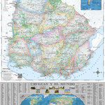 MAPA PLANISFERIO URUGUAY GRANDE - TIPO POSTER (68 CM x 98 CM)