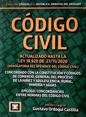 CODIGO CIVIL. ACTUALIZADO HASTA LA LEY 19.920 DE 27/11/2020 (Derogatoria del apendice del codigo civil)