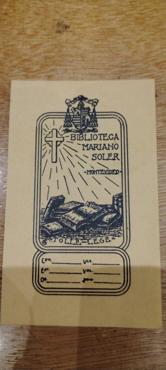 EX LIBRIS BIBLIOTECA MARIANO SOLER