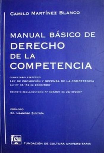 MANUAL BÁSICO DE DERECHO DE LA COMPETENCIA