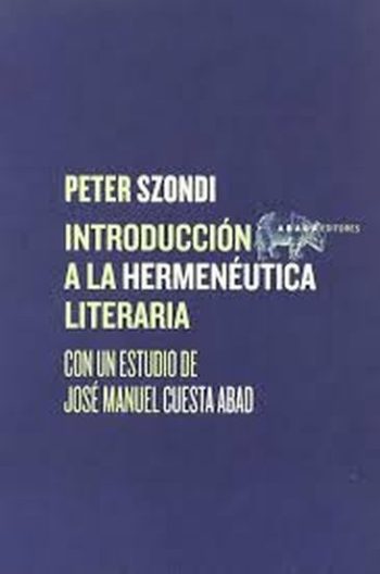 INTRODUCCION A LA HERMENEUTICA LITERARIA
