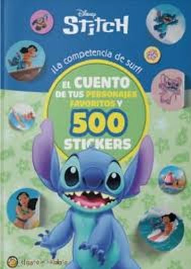 STITCH LA COMPETENCIA DE SURF - El cuento de tus personajes favoritos y 500 stickers